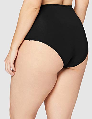 Marca Amazon - Iris & Lilly Waist Slip Mujer, Pack de 5, Multicolor (Black/Soft Pink/White), XXL, Label: XXL