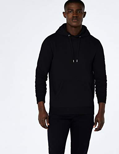 Marca Amazon - MERAKI Sudadera con Capucha Hombre, Negro (Black), XXL, Label: XXL