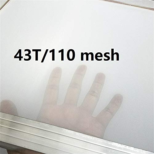 Marco de aluminio para serigrafía 43T/110 con malla blanca para serigrafía, 20 x 25 cm