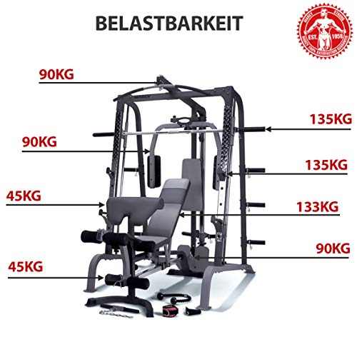 Marcy SM4000 Deluxe Smith Machine - Multigym - Gimnasio en casa - Incluye banco de ejercicio