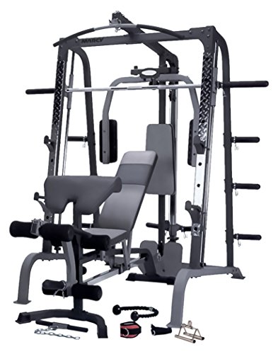 Marcy SM4000 Deluxe Smith Machine - Multigym - Gimnasio en casa - Incluye banco de ejercicio