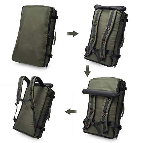 Mardingtop Mochila de Senderismo 40 litros Bolso de Viaje Multifuncional 3 en 1 Mochilas Bolso de Hombro Resistente al Agua