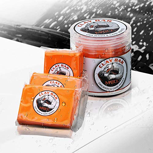 MATCC Barra de Arcilla Coche Car Clay Bar Magic 3 Paquetes de 100g de Limpiador Premium de Arcilla con Capacidad de Lavado y Adsorción para Limpiar Automóviles Vehículos Recreativos Barcos y Autobuses