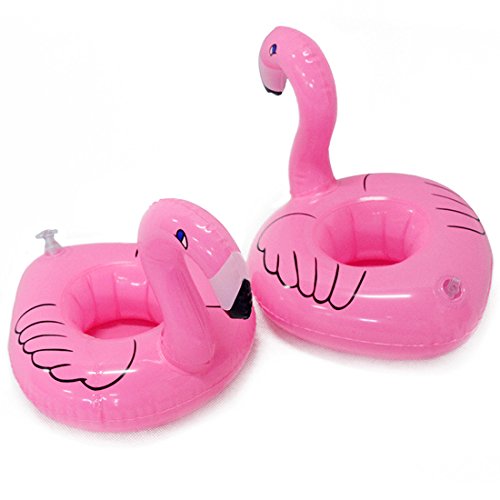 Mattelsen 12 Pcs Posavasos Hinchable de Flotador Unicornio & Flamingo con Bomba Colchonetas y Flotante Juguetes de Piscina Ocio Agua Diversión Juguetes Niños Adultos