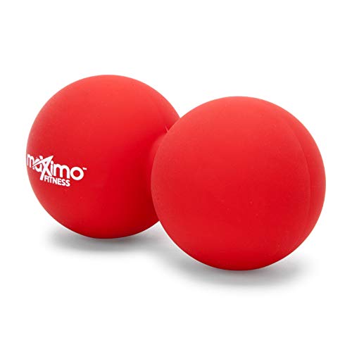 Maximo Fitness Bolas Dobles para masajes en Forma de Cacahuete Terapia de presión de Puntos, Profundo Masaje Muscular de los Tejidos - Alivio del estrés y relajación de la Musculatura rígida.