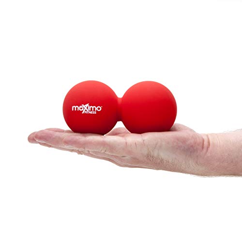 Maximo Fitness Bolas Dobles para masajes en Forma de Cacahuete Terapia de presión de Puntos, Profundo Masaje Muscular de los Tejidos - Alivio del estrés y relajación de la Musculatura rígida.