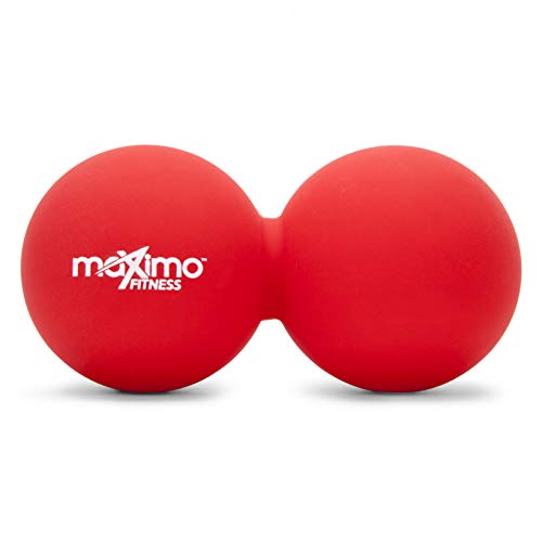 Maximo Fitness Bolas Dobles para masajes en Forma de Cacahuete Terapia de presión de Puntos, Profundo Masaje Muscular de los Tejidos - Alivio del estrés y relajación de la Musculatura rígida.