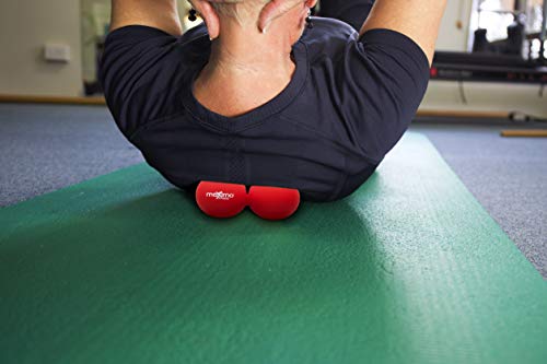 Maximo Fitness Bolas Dobles para masajes en Forma de Cacahuete Terapia de presión de Puntos, Profundo Masaje Muscular de los Tejidos - Alivio del estrés y relajación de la Musculatura rígida.
