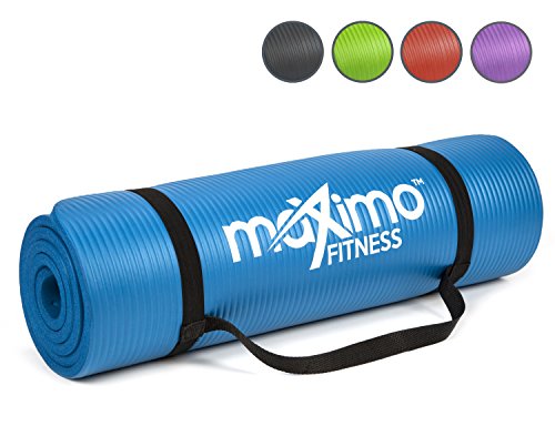 Maximo Fitness Colchoneta de Ejercicios - 183cm de Longitud x 60cm de Ancho x 1,2cm de Grosor. (Blue)