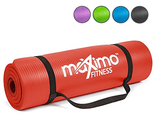 Maximo Fitness Colchoneta de Ejercicios - 183cm de Longitud x 60cm de Ancho x 1,2cm de Grosor. (Red)