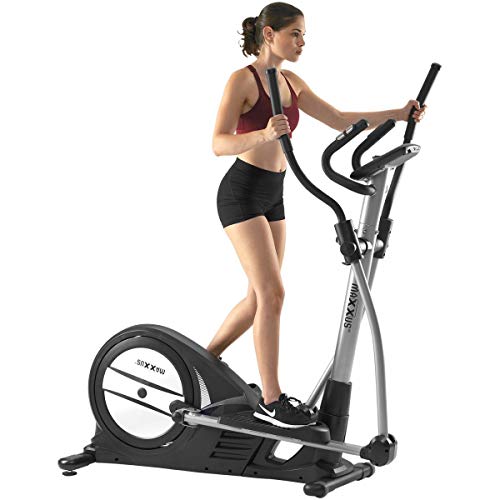 Maxxus Crosstrainer CX 3.0 - Bicicleta elíptica silenciosa que ocupa poco espacio, control Bluetooth. 26 kg de masa oscilante para entrenamiento en casa