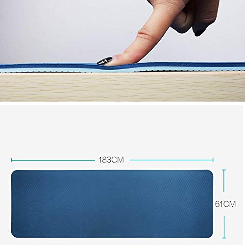 MAXYOGA MaxDirect Colchoneta para Yoga, Pilates, Gimnasia de Material Ecológico TPE. Esterilla Antideslizante Muy Ligera de Grosor de 6mm, tamaño 183cm x 61cm. Azul