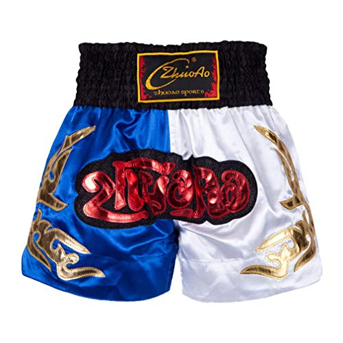 Mcaishen Muay Thai Fight Shorts Boxing Sanda Ropa Pantalones Cortos De Entrenamiento Lucha Artes Marciales Shorts De Taekwondo Ropa Hombres Y Mujeres Costura(S,Black)