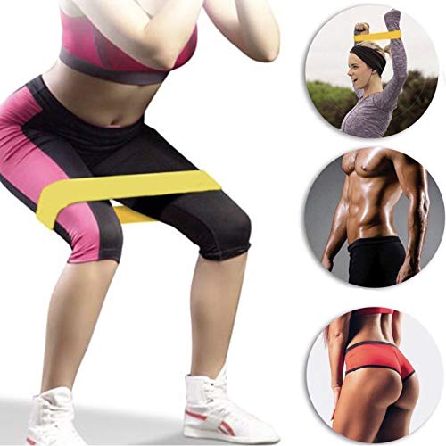 McNory Bandas Elasticas Fitness, Cintas Elasticas Fitness Látex Natural con 5 Niveles Ejercicios en Piernas,Glúteos y Brazos,5 Bandas Resistencia para Yoga,Pilates,Crossfit,Estiramientos,Fuerza