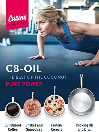 MCT Oil C8 100% de aceite de coco ácido caprílico 500 ml - para café a prueba de balas y dieta cetogénica