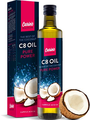 MCT Oil C8 100% de aceite de coco ácido caprílico 500 ml - para café a prueba de balas y dieta cetogénica
