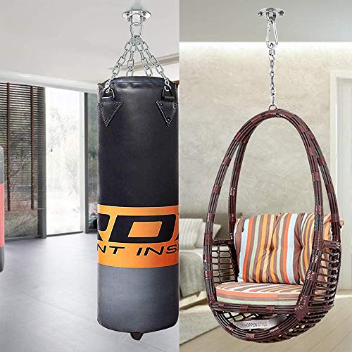 MDCEO Gancho de Techo para sillón Colgante, Acero Inoxidable Soporte para Saco de Boxeo, balancín, Columpio, Entrenamiento, Yoga, Gimnasio, fijación para Hamaca, soporta hasta 450 kg