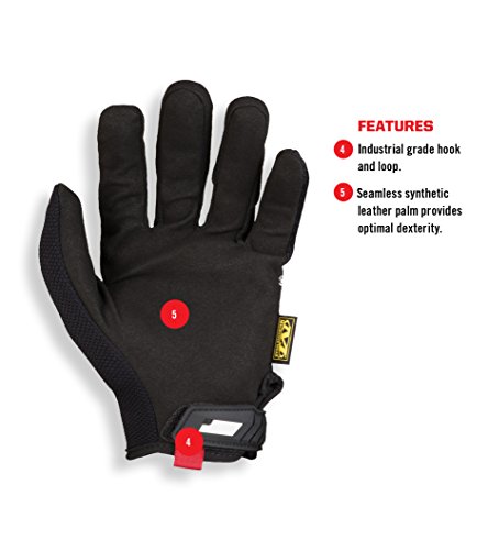 Mechanix Wear - Guantes Originales (Medio, Negro)