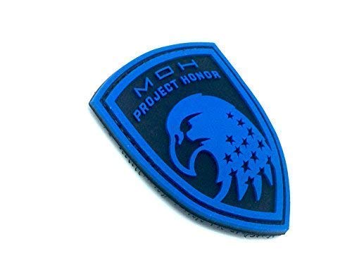 Medal Of Honor MOH Eagle Project Honor Azul PVC Airsoft Velcro Patch