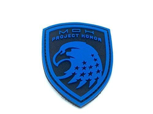 Medal Of Honor MOH Eagle Project Honor Azul PVC Airsoft Velcro Patch