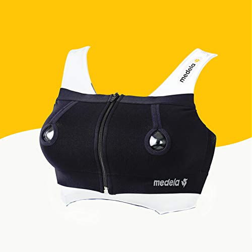 Medela Easy Expression Bustier Sujetador premamá, Negro, L para Mujer