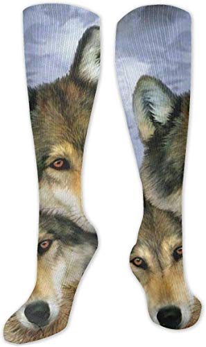 Medias de compresión de animales Felsiago Wolf Harmony Wildlife para mujeres y hombres – Los mejores calcetines para medicina, cuidado, viajes y vuelo