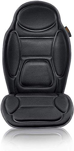 Medisana MCH Funda de asiento de masaje, funda de masaje con vibración, 5 programas, funda de asiento de coche para hombro, espalda, calefacción del asiento con función de calentamiento