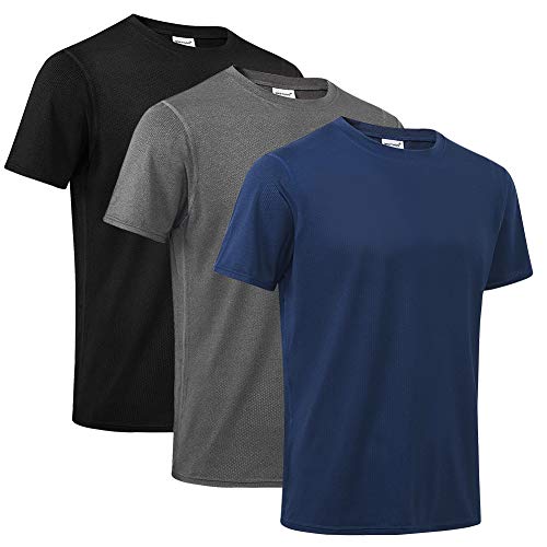 MeetHoo Men’s Sports T-Shirt,Running Top Short Sleeve Shirt Light Breathable tee For Fitness Gym Workout