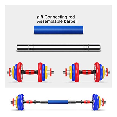 Meet's shop Mancuernas Ajustables Set con la Caja Pesas con Grandes Composición Conector Barra for Training Inicio (Color : Color Sleeve, tamaño : 15KG/33lbs)