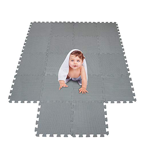 meiqicool Alfombra Puzzle Infantiles Suelo de Espuma EVA | Tapete de Juego | Alfombra Suave para Bebé | Alfombra Goma eva Bebe Manta Juegos Gris 12