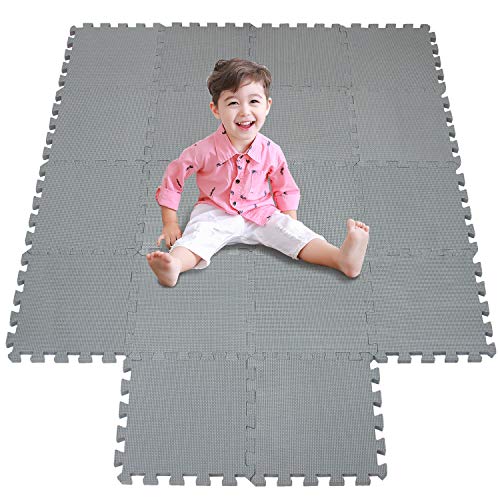 meiqicool Alfombra Puzzle Infantiles Suelo de Espuma EVA | Tapete de Juego | Alfombra Suave para Bebé | Alfombra Goma eva Bebe Manta Juegos Gris 12