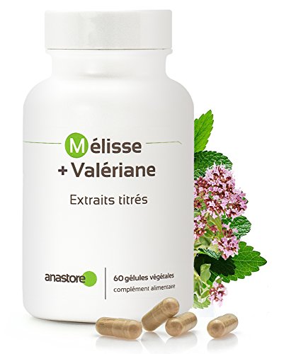 Melisa + Valeriana * 400 mg / 60 cápsulas * Para los problemas de sueño, el estrés y la ansiedad * Fabricado en FRANCIA