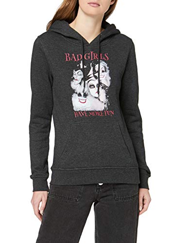 MERCHCODE Disney - Sudadera con Capucha para Mujer, diseño de malvavisco Femenino, Mujer, MC359, Charcoal, Small