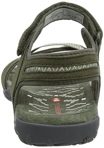 Merrell Terran Cross II, Sandalia con Pulsera para Mujer, Verde Dusty Olive, 40 EU