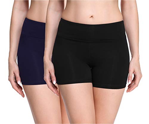 Merry Style Culote de Ciclismo Mallas Cortas Leggins Mujer 2Pack MS10-284(2Pack Negro/Azul Marino,XS)