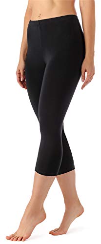 Merry Style Leggins 3/4 Mallas Deportivas Mujer MS10-144 (Negro, L)