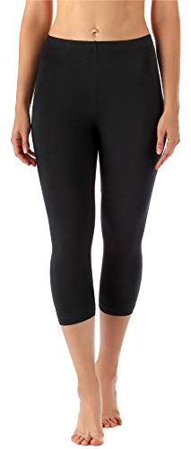 Merry Style Leggins 3/4 Mallas Deportivas Mujer MS10-144 (Negro, M)