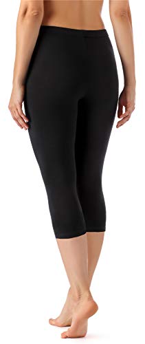 Merry Style Leggins 3/4 Mallas Deportivas Mujer MS10-144 (Negro, M)