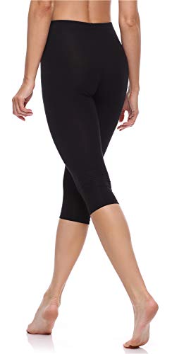 Merry Style Leggins 3/4 Mallas Deportivas Mujer MS10-199 (Negro, S)