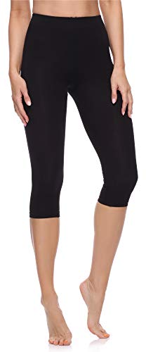 Merry Style Leggins 3/4 Mallas Deportivas Mujer MS10-199 (Negro, S)