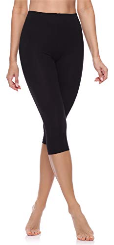 Merry Style Leggins 3/4 Mallas Deportivas Mujer MS10-199 (Negro, S)