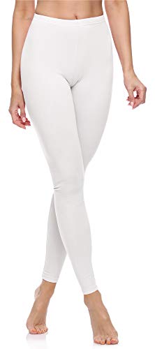 Merry Style Leggins Largos Mallas Deportivas Mujer MS10-198 (Blanco, XL)