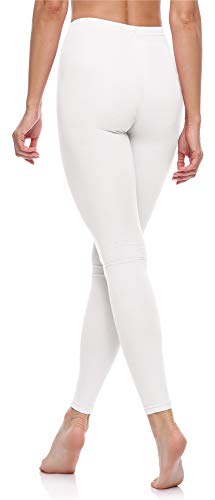 Merry Style Leggins Largos Mallas Deportivas Mujer MS10-198 (Blanco, XL)