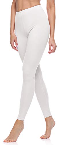 Merry Style Leggins Largos Mallas Deportivas Mujer MS10-198 (Blanco, XL)