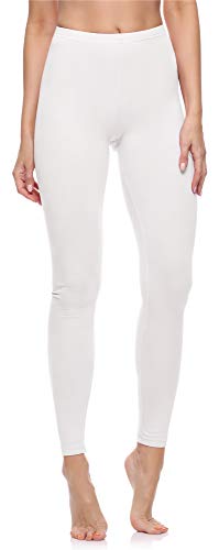 Merry Style Leggins Largos Mallas Deportivas Mujer MS10-198 (Blanco, XL)