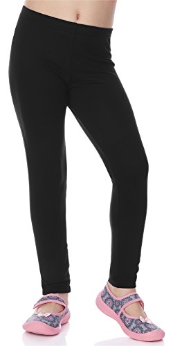 Merry Style Leggins Mallas Pantalones Largos Ropa Deportiva Niña MS10-130 (Negro, 128 cm)