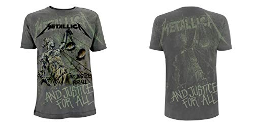 Metallica ... And Justice For All - Neon Backdrop Camiseta Gris marengo M