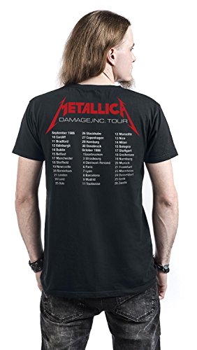 Metallica Master of PuppetSropean Tour '86_Men_bl_TS: S Camiseta, Negro (Black Black), Small para Hombre