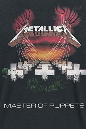 Metallica Master of PuppetSropean Tour '86_Men_bl_TS: S Camiseta, Negro (Black Black), Small para Hombre