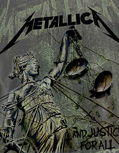 Metallica T Shirt Justice for all Neon Oficial de los hombres nuevo Gris All